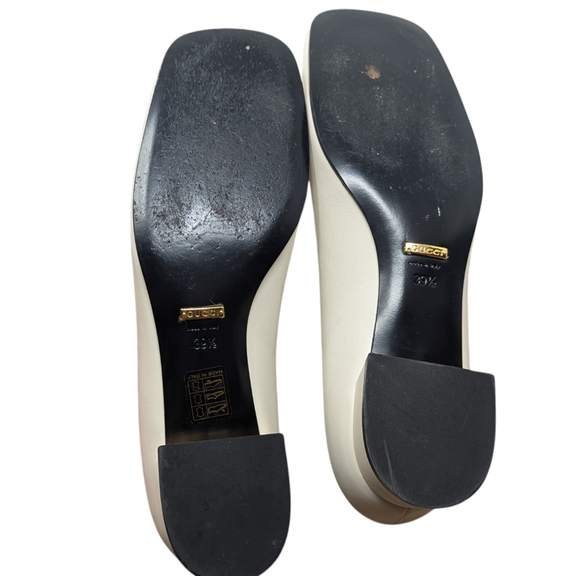 Gucci Malaga Kid Mystic White Baby Horsebit Leather Loafer Chunky Heel EU 39.5 - Picture 13 of 13